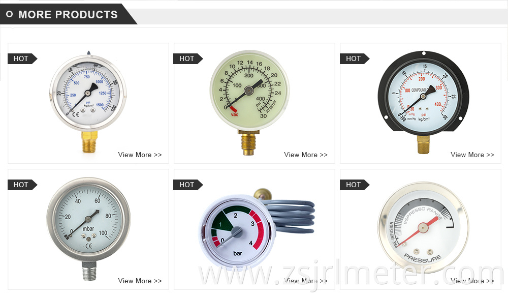 Hot selling good quality capillary thermometer Measured In boiler tanks Manometer pressure gauge